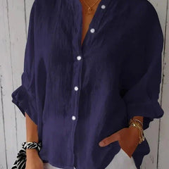 Women’s Linen Button-Up Shirt