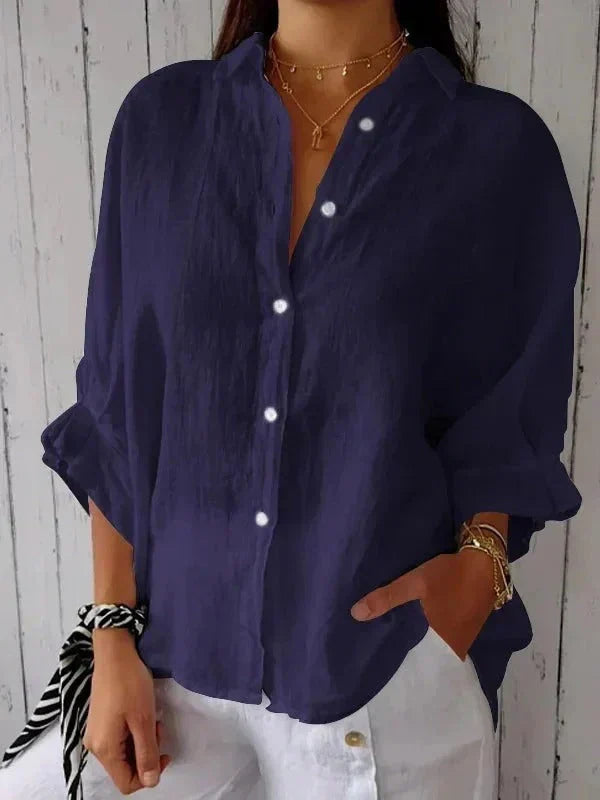 Women’s Linen Button-Up Shirt