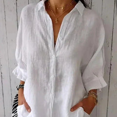 Women’s Linen Button-Up Shirt
