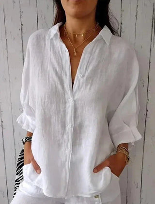 Women’s Linen Button-Up Shirt