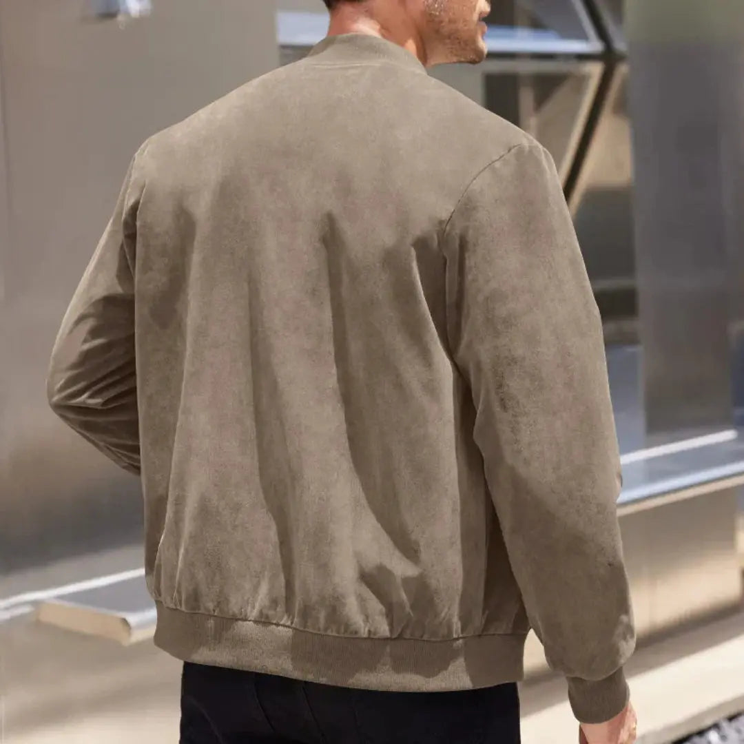 Men’s Suede-Touch Bomber Jacket
