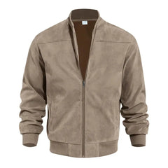 Men’s Suede-Touch Bomber Jacket