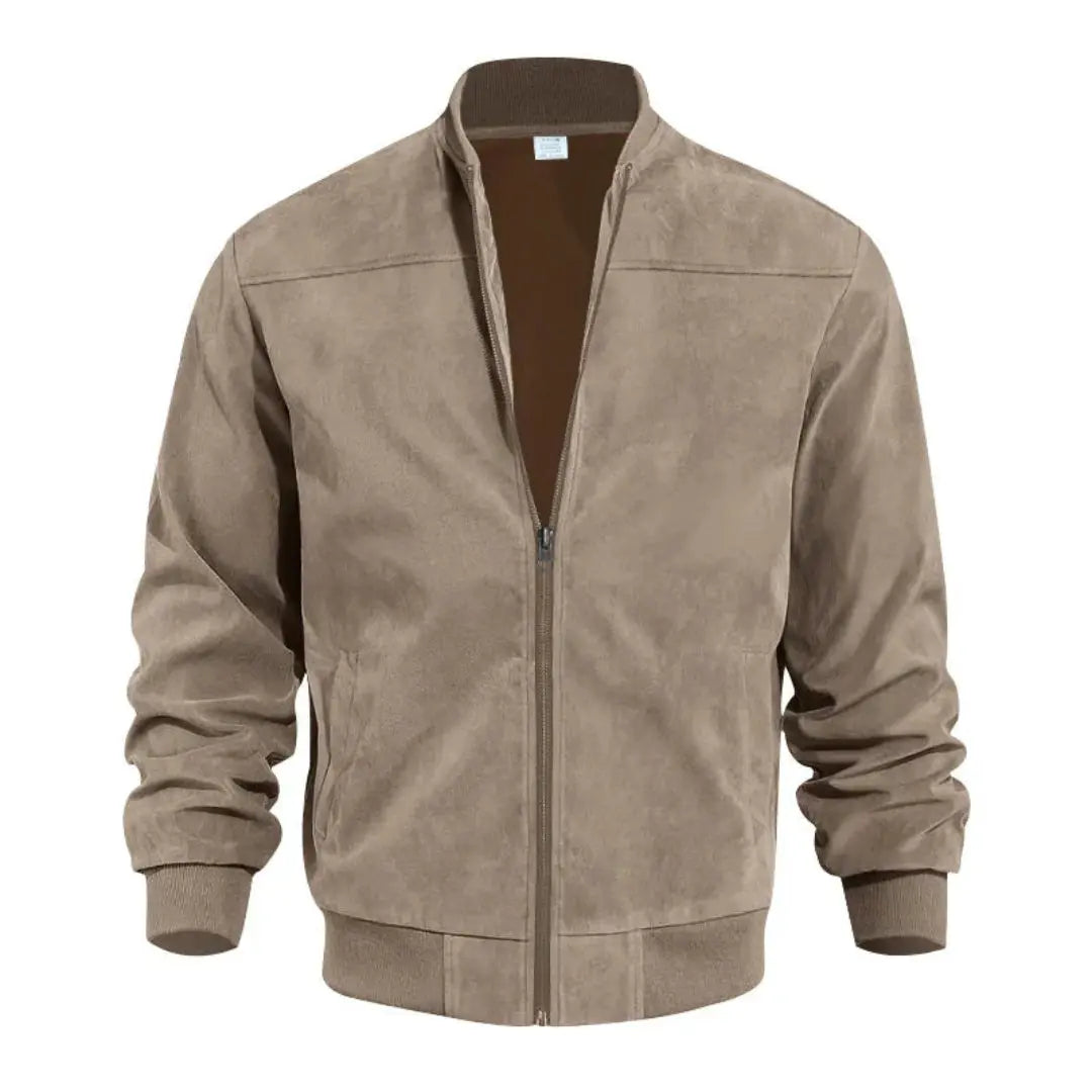 Men’s Suede-Touch Bomber Jacket
