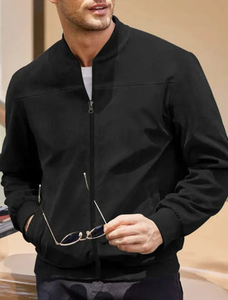 Men’s Suede-Touch Bomber Jacket