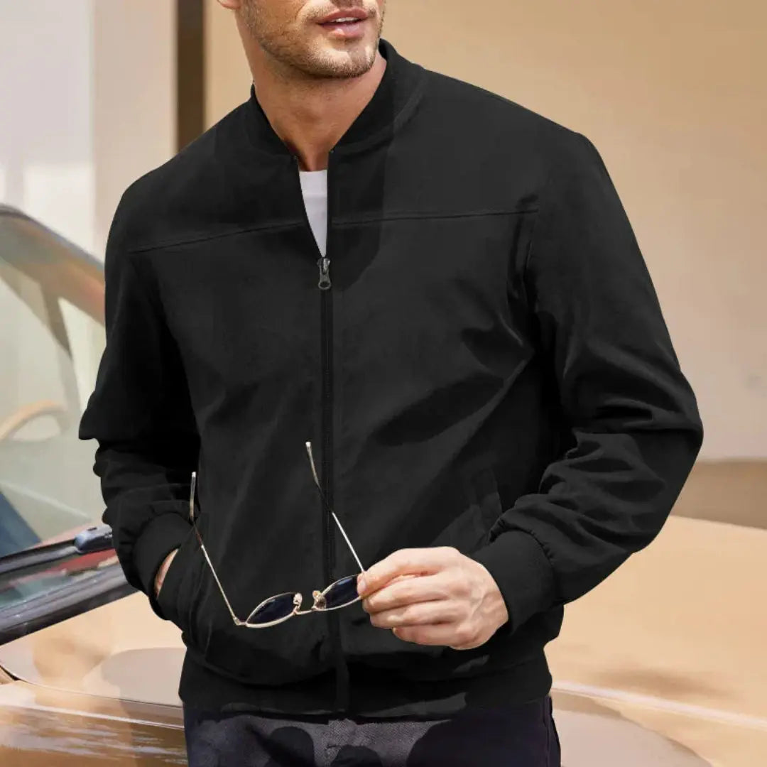 Men’s Suede-Touch Bomber Jacket