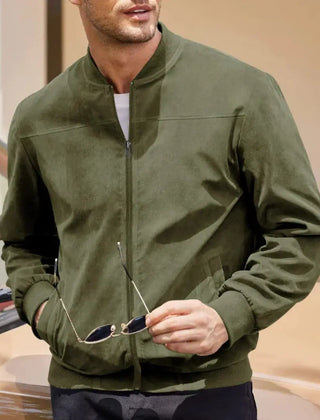 Men’s Suede-Touch Bomber Jacket