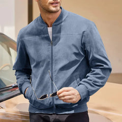 Men’s Suede-Touch Bomber Jacket