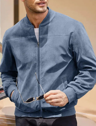 Men’s Suede-Touch Bomber Jacket