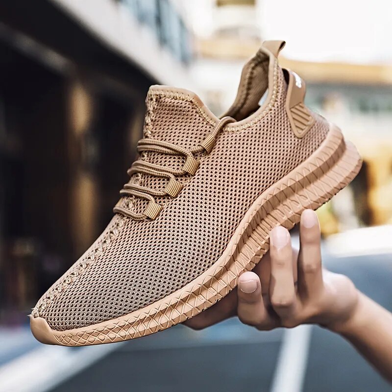 Men’s Mesh Lace-Up Running Trainers