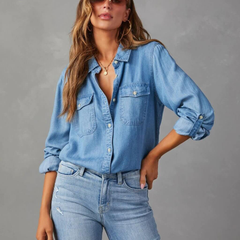 Women’s Long-Sleeve Denim Shirt