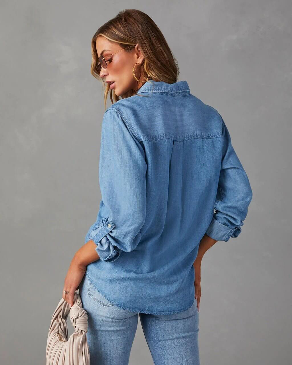 Women’s Long-Sleeve Denim Shirt