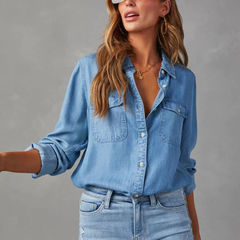 Women’s Long-Sleeve Denim Shirt