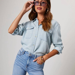 Women’s Long-Sleeve Denim Shirt