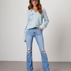 Women’s Long-Sleeve Denim Shirt