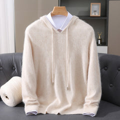 Valencia Soft Knit Men's Hoodie - Cream