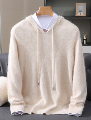 Valencia Soft Knit Men's Hoodie - Cream