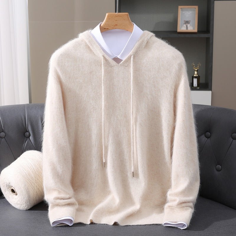 Valencia Soft Knit Men's Hoodie - Cream
