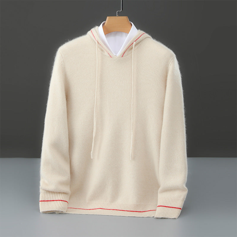 Elysian Soft Knit Cloud Men's Hoodie - Beige