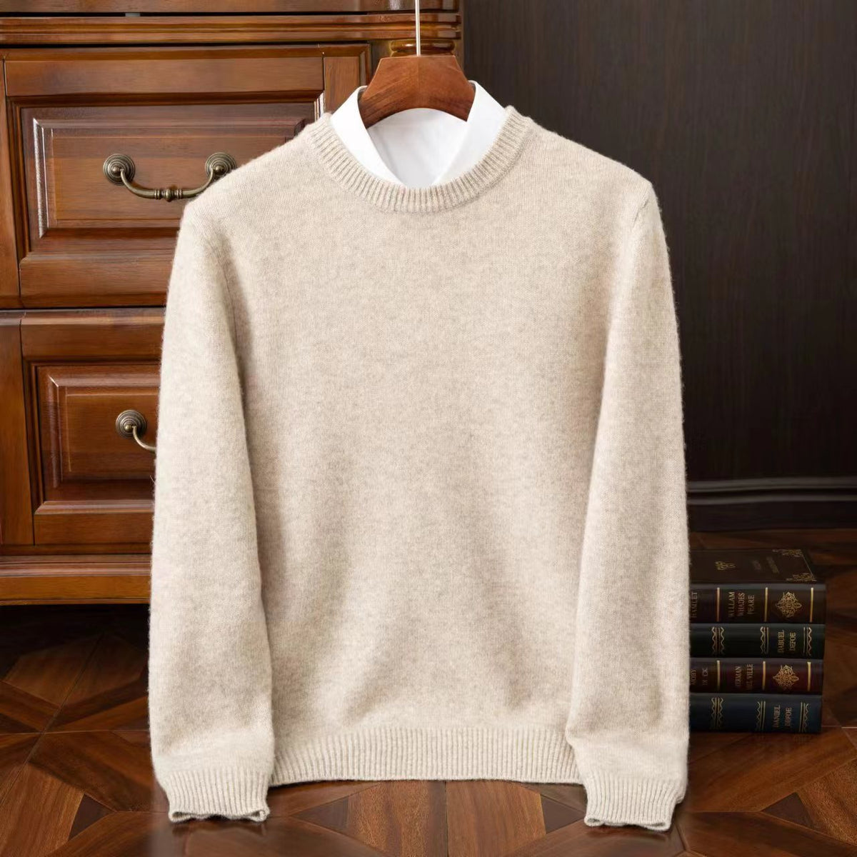 Men's Redmond Fine Knit Jumper - Cream