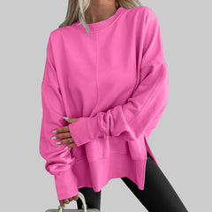 Women’s Oversized Cotton-Blend Sweatshirt in Pink