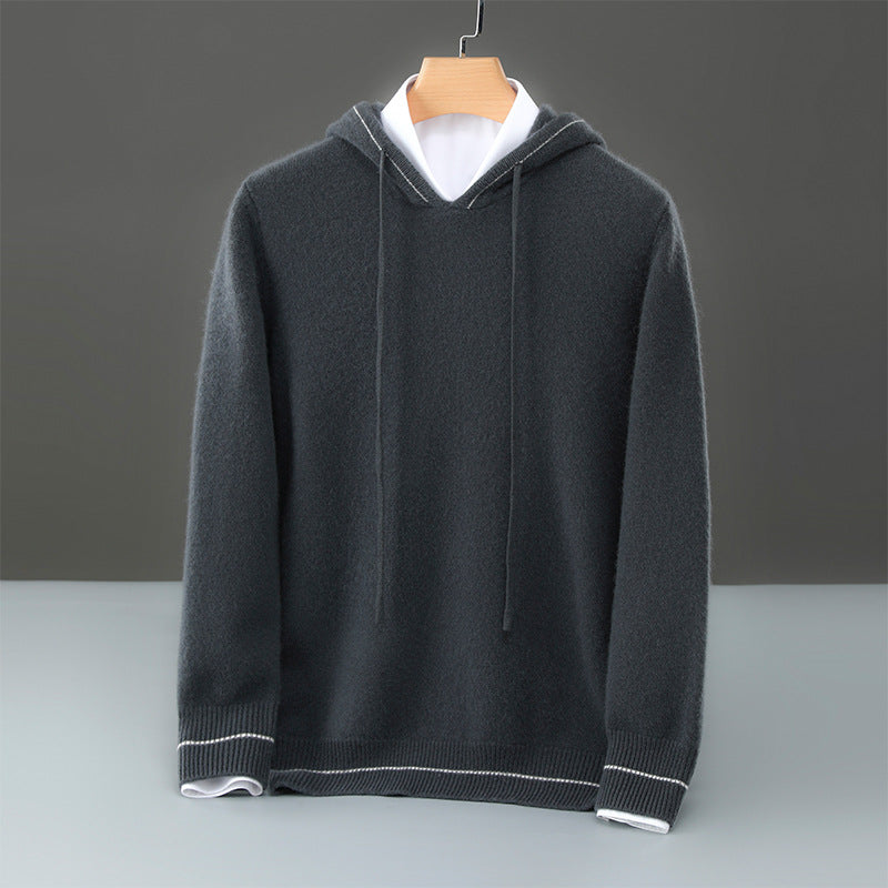Elysian Soft Knit Cloud Men's Hoodie - Elephant Grey