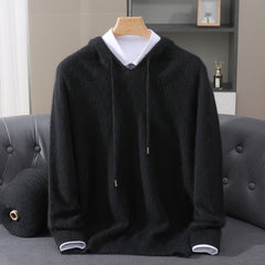 Valencia Soft Knit Men's Hoodie - Black
