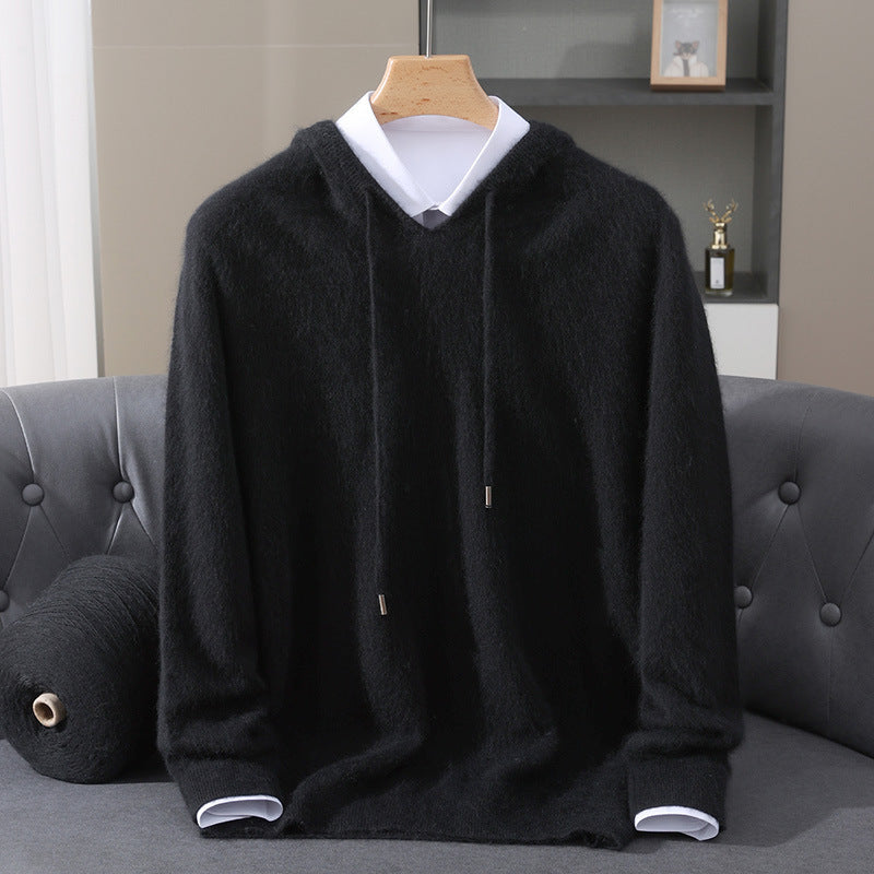 Valencia Soft Knit Men's Hoodie - Black