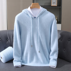 Valencia Soft Knit Men's Hoodie - Blue