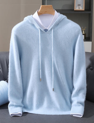 Valencia Soft Knit Men's Hoodie - Blue
