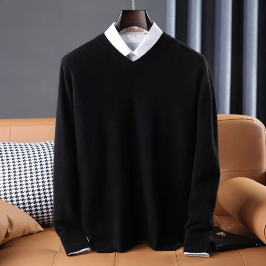 Vienna Soft Knit Men's Sweater - Black