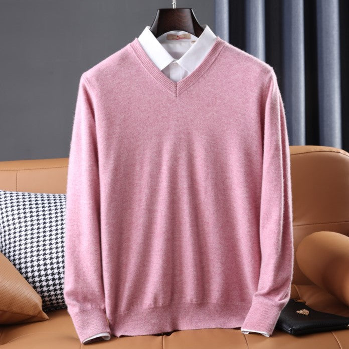 Vienna Soft Knit Men's Sweater - Pink