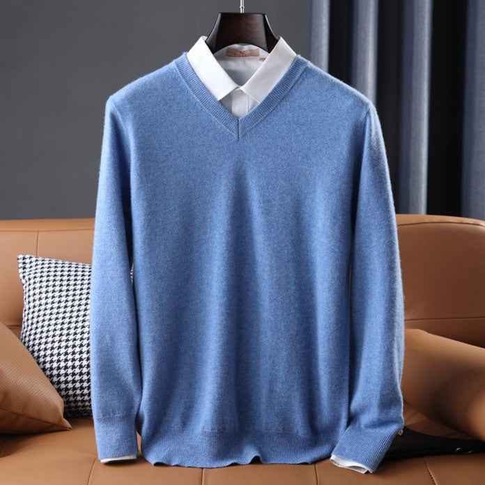 Vienna Soft Knit Men's Sweater - Blue