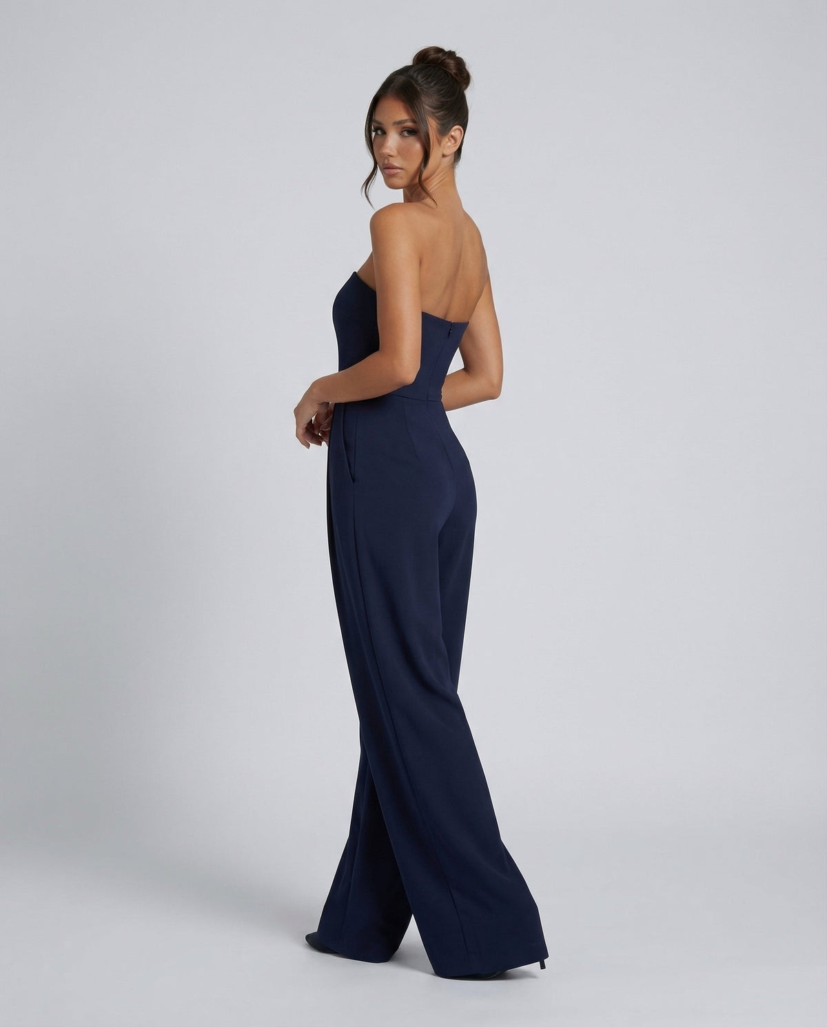 Women’s Strapless Wide-Leg Jumpsuit