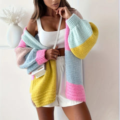 Women’s Oversized Colour-Block Cardigan