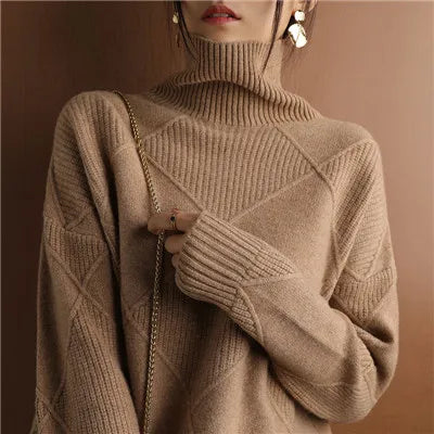 Women's Isla Ribbed Turtleneck Jumper - detail image 8