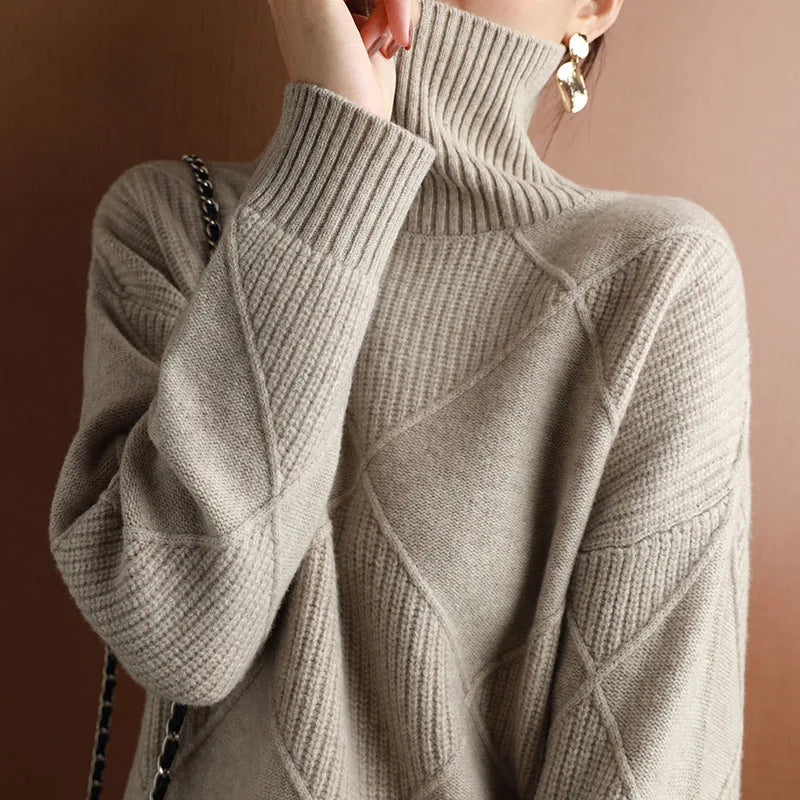 Women's Isla Ribbed Turtleneck Jumper - detail image 9