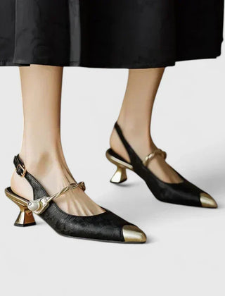 Women’s Kitten-Heel Slingback Pumps