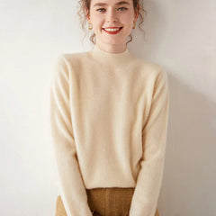 Livia Soft Knit Women's Sweater - Cream