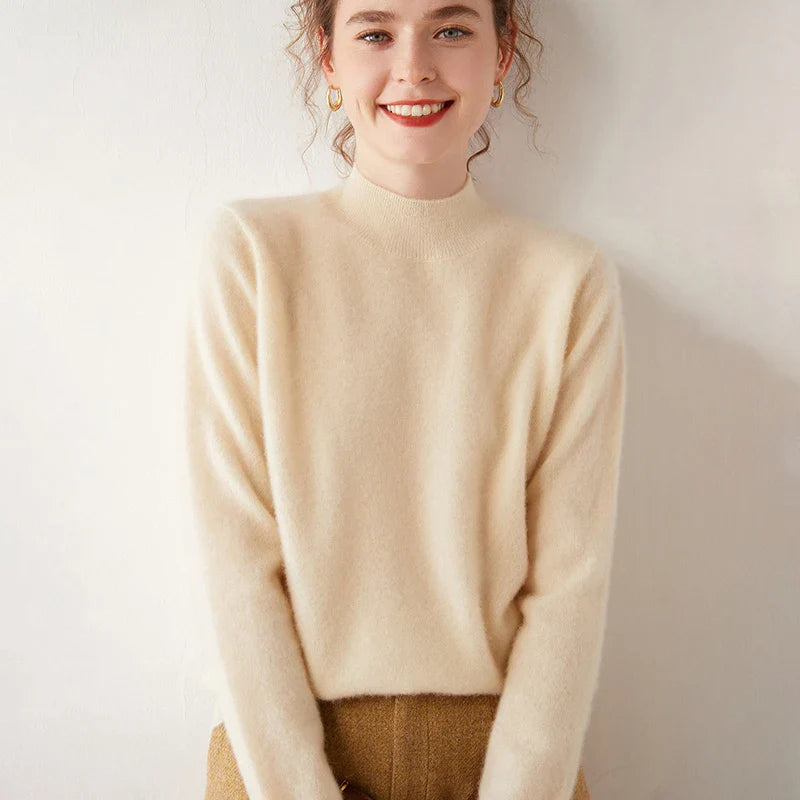 Livia Soft Knit Women's Sweater - Cream
