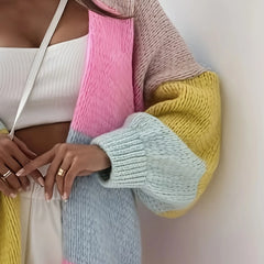 Women’s Oversized Colour-Block Cardigan