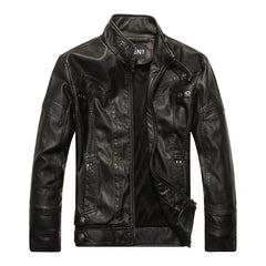 Granite Ridge Leather Men's Jacket - Midnight Black