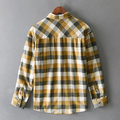 Men’s Brushed Cotton Check Flannel Shirt