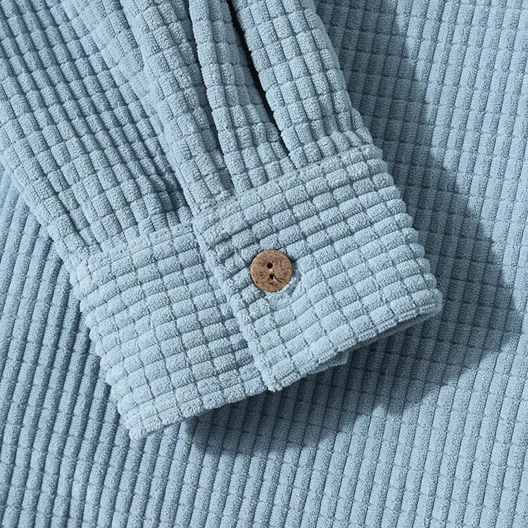 Bordeaux Hooded Cord Men's Sweater - detail image 9