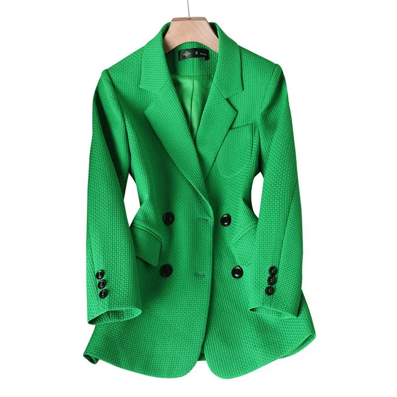 Women’s Double-Breasted Button-Cuff Blazer