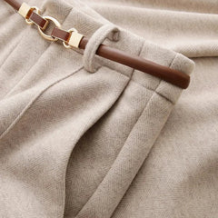 Women’s Lambswool Straight-Leg Tailored Trousers