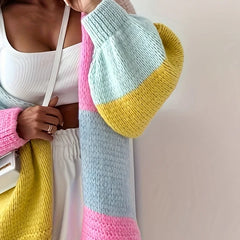 Women’s Oversized Colour-Block Cardigan