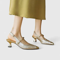 Women’s Kitten-Heel Slingback Pumps