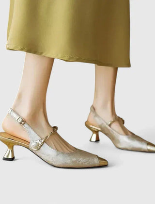 Women’s Kitten-Heel Slingback Pumps