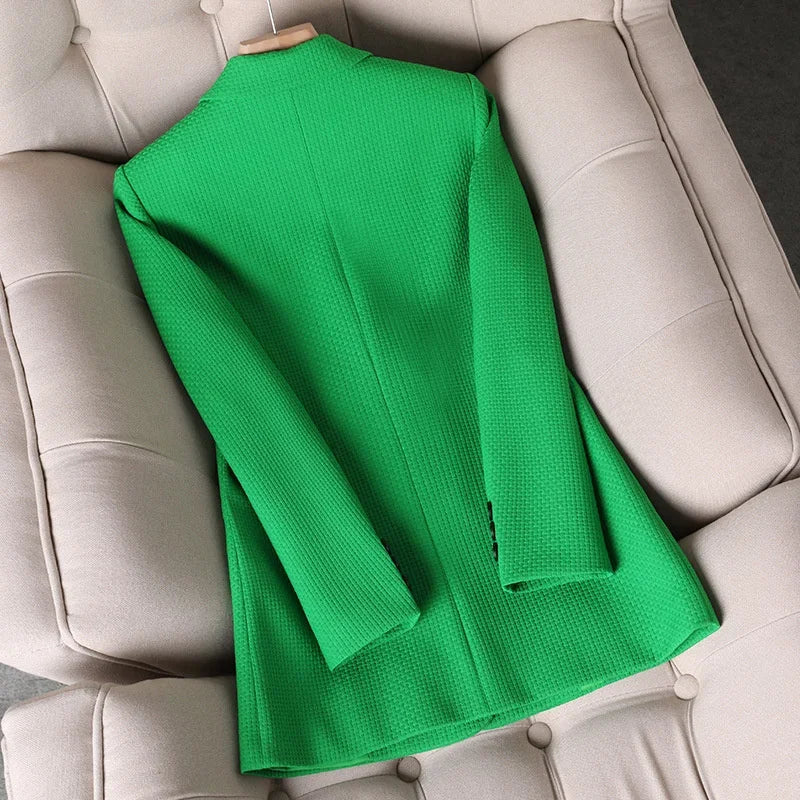 Women’s Double-Breasted Button-Cuff Blazer