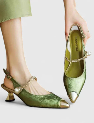 Women’s Kitten-Heel Slingback Pumps